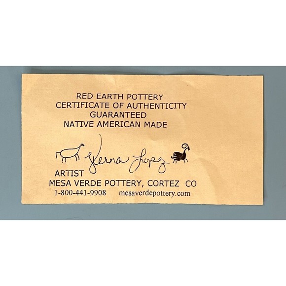 Red Earth Pottery Bud Bowl Mesa Verde Cortez Co Native American Made Signed - Picture 10 of 10